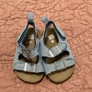 Baby B’Gosh Infant Sandals – Size 1 Blue & White Striped